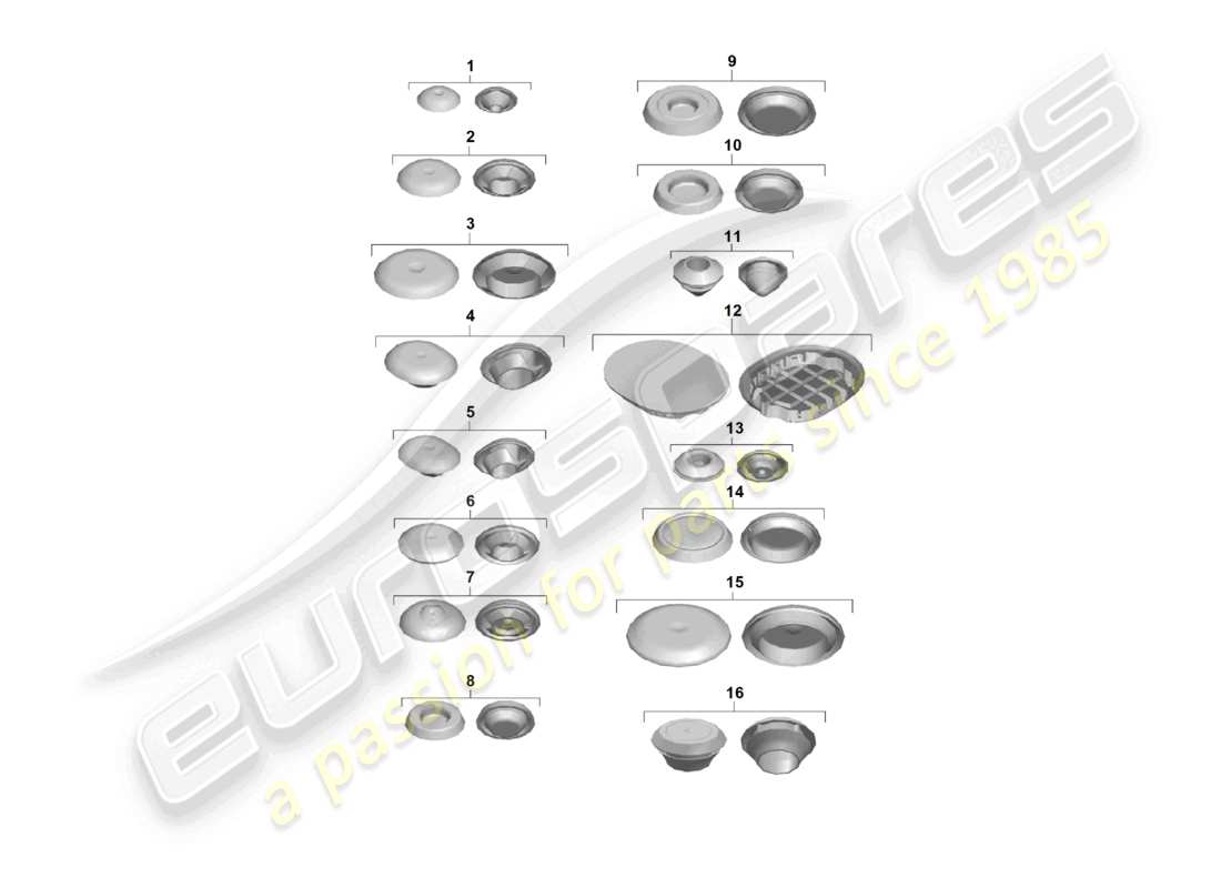 porsche 2024 (718 boxster spyder) bungs part diagram