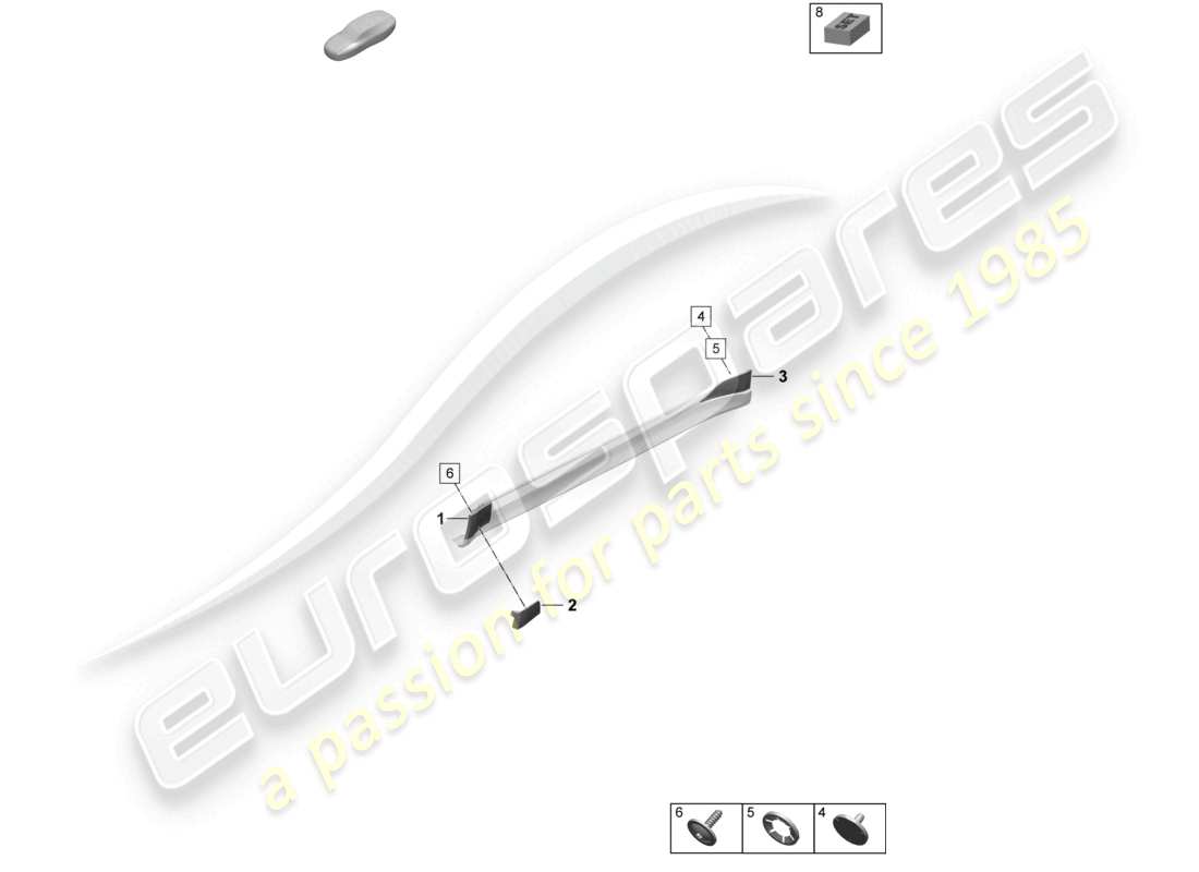 porsche 2025 (taycan 9j1-2) spoiler sill part diagram