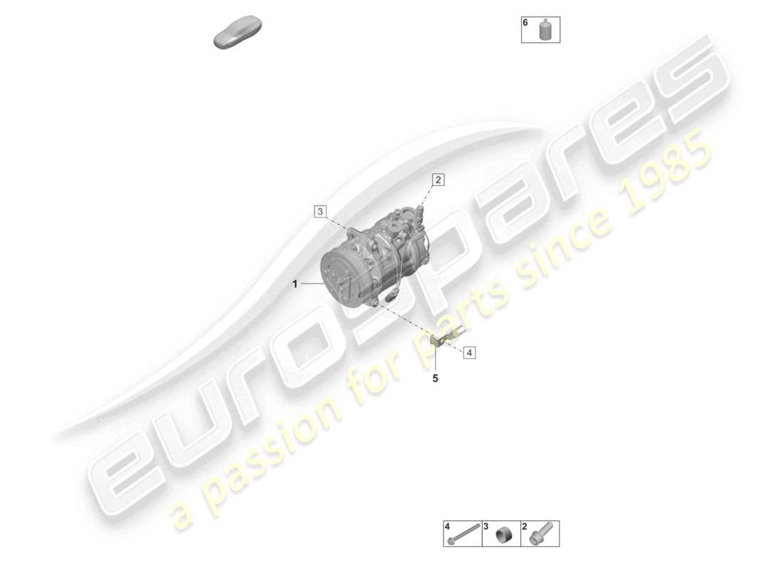 porsche 2021 (panamera 971-2) a/c compressor r134a coolant part diagram
