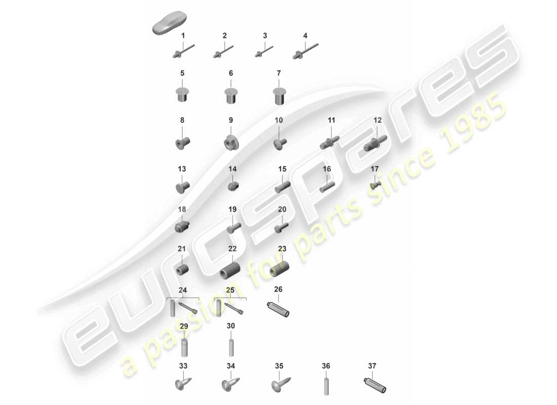 porsche 2021 (panamera 971-2) fasteners car body part diagram