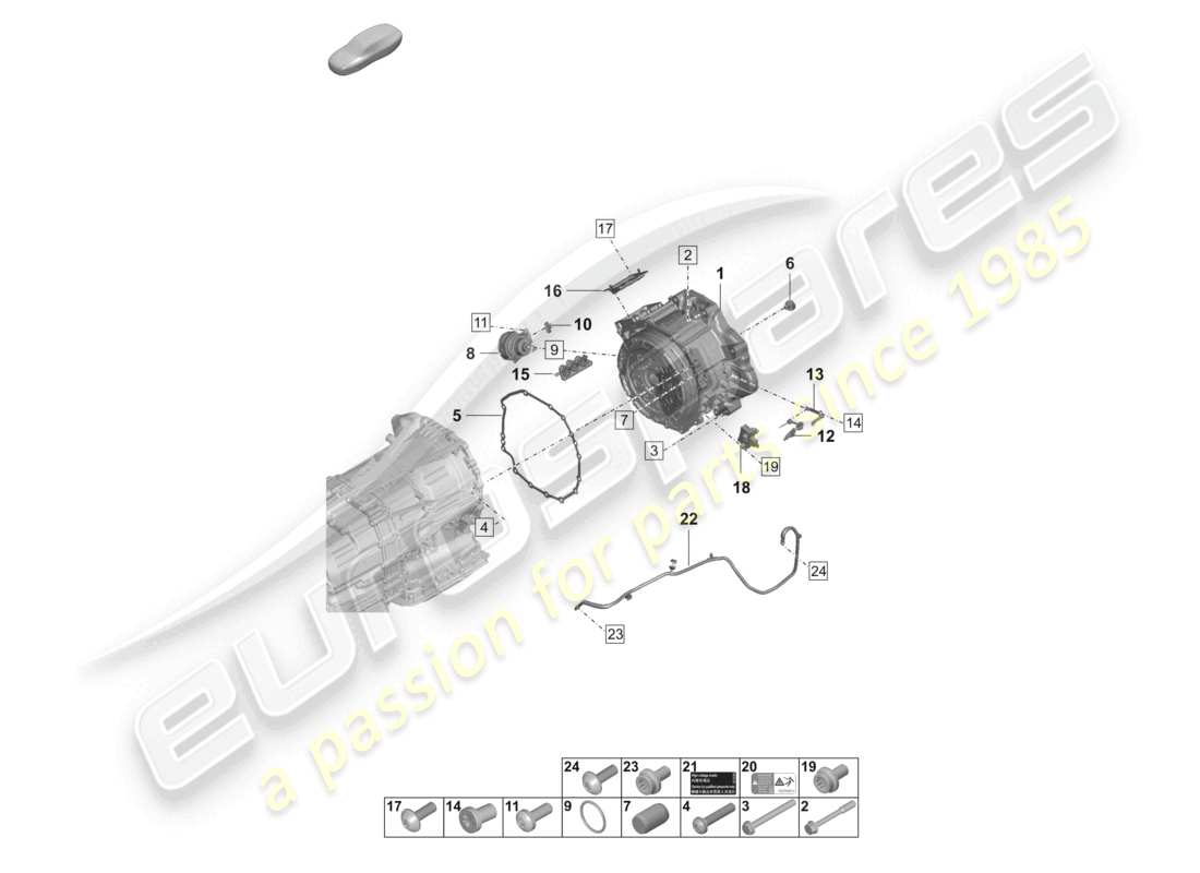porsche 2022 (panamera 971-2) traction motor for elec. drive part diagram