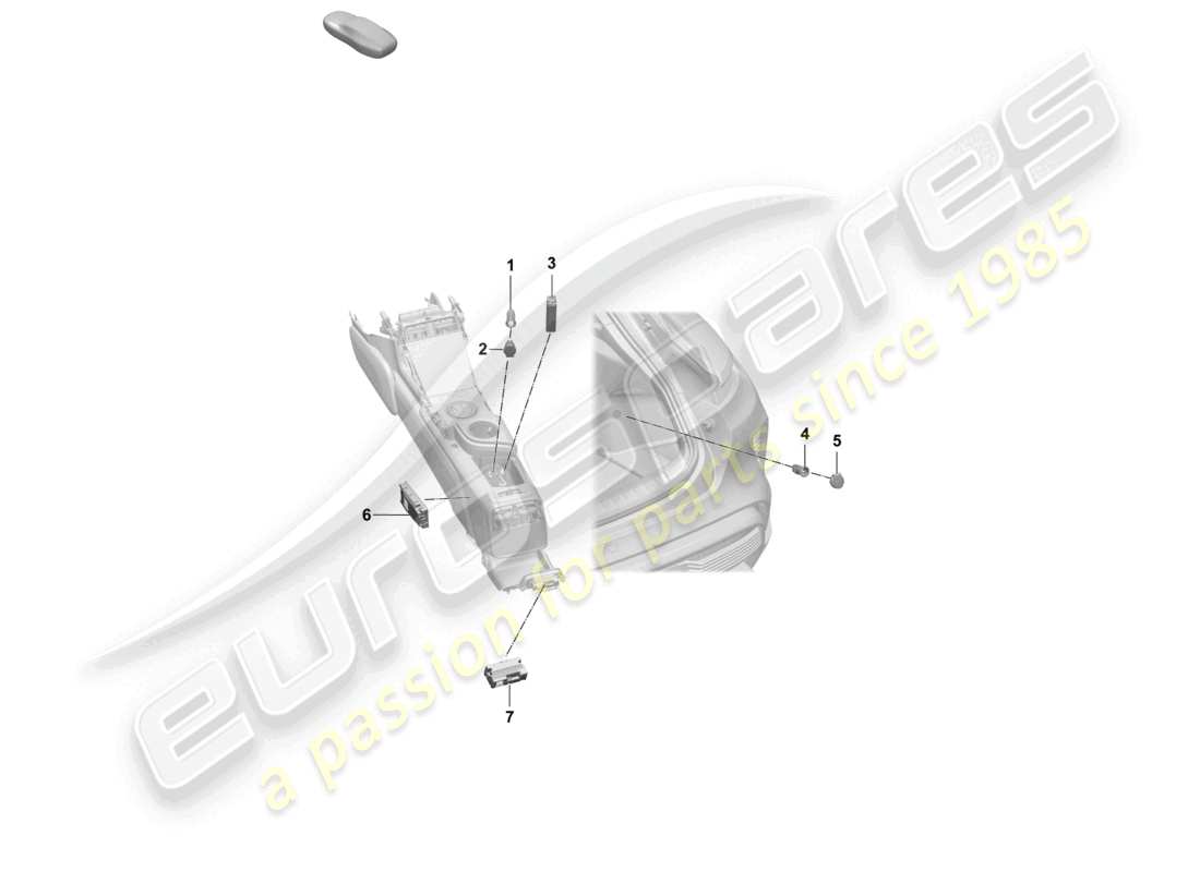 a part diagram from the porsche taycan parts catalogue