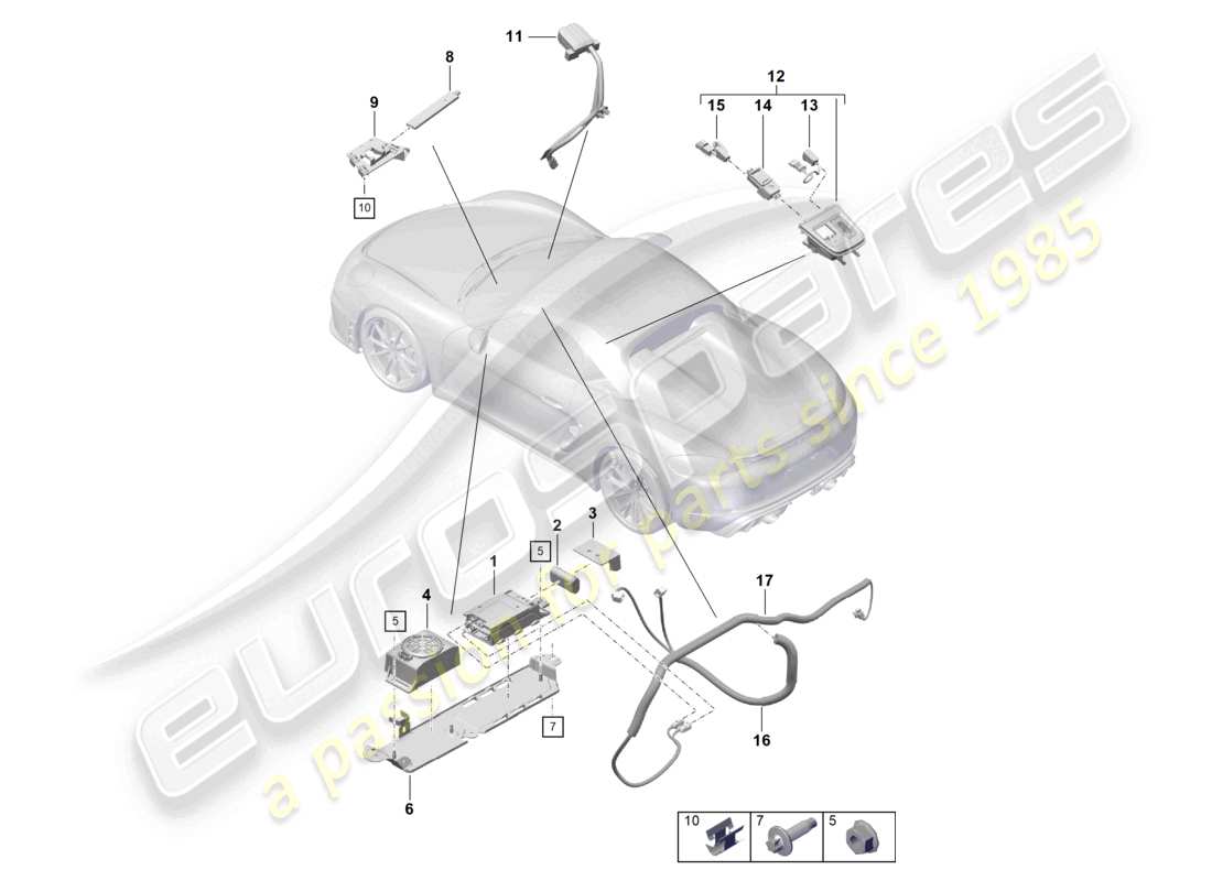 VIEW PARTS DIAGRAMS FROM THE PORSCHE BOXSTER PARTS CATALOGUE a part diagram from the porsche boxster parts catalogue