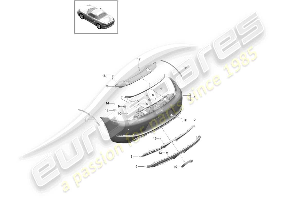 VIEW PARTS DIAGRAMS FROM THE PORSCHE BOXSTER PARTS CATALOGUE a part diagram from the porsche boxster parts catalogue