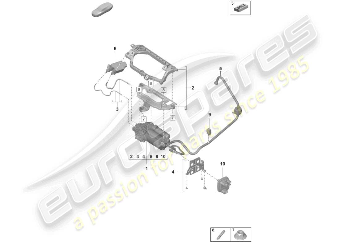 porsche 2020 (taycan 9j1-1) compressor air supply unit part diagram