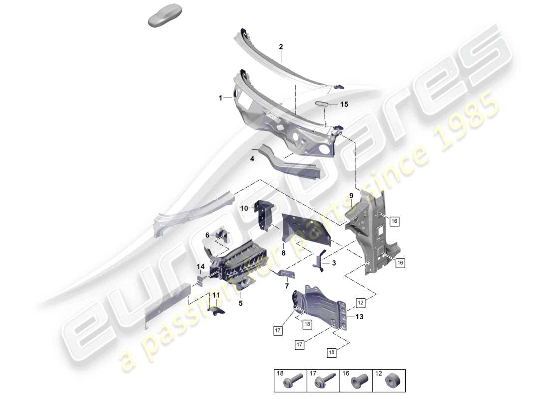 a part diagram from the porsche cayenne parts catalogue