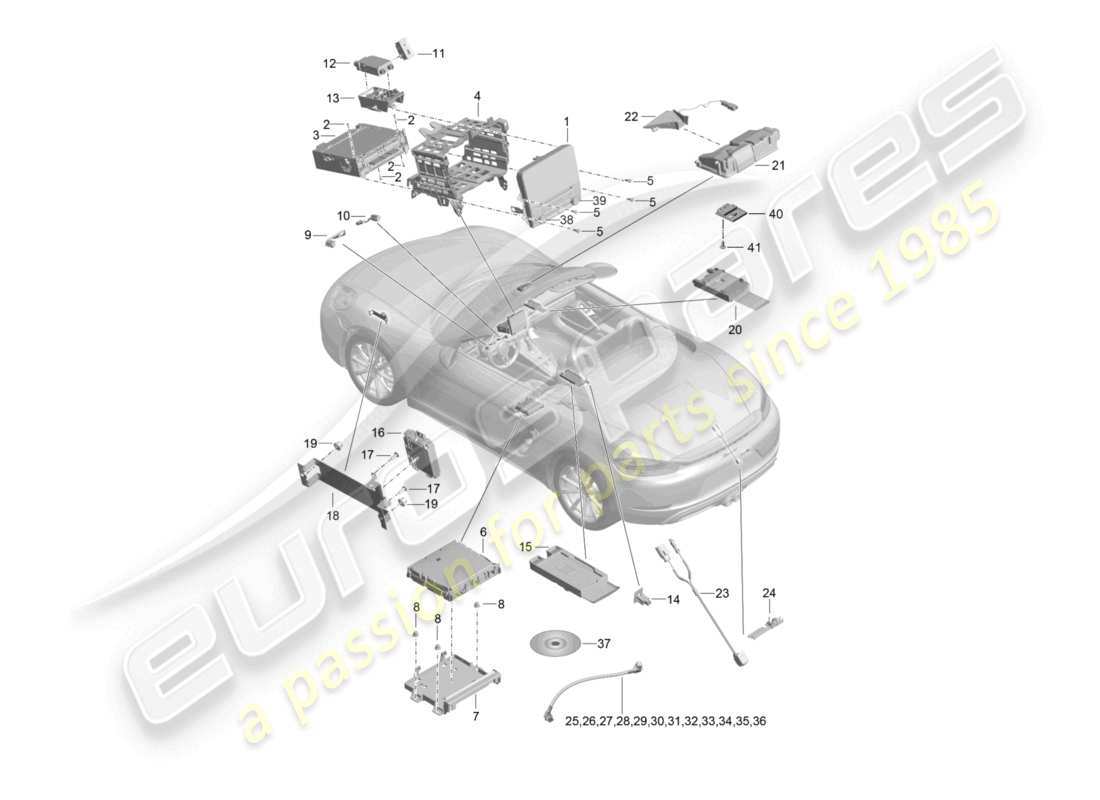 a part diagram from the porsche boxster parts catalogue
