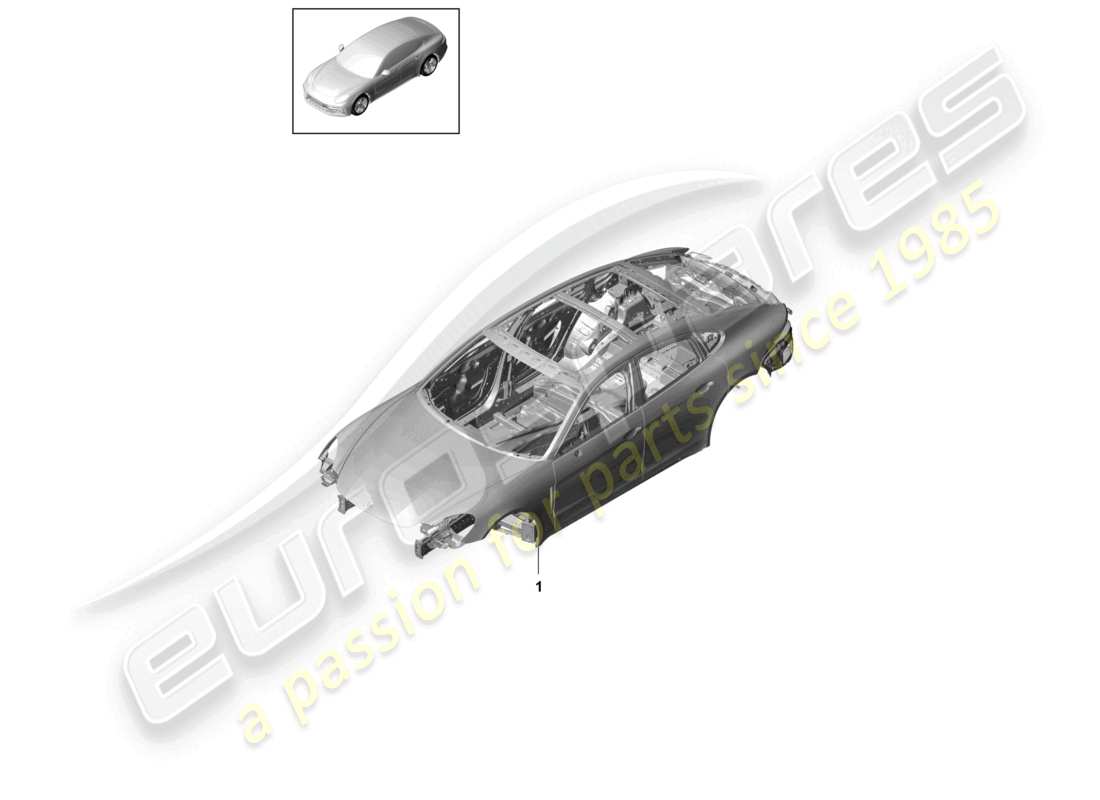 porsche 2021 (panamera 971-1) car body parts diagram