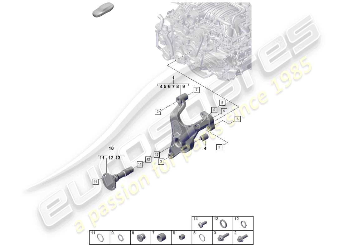 porsche 2022 (992-1 gt3/rs/st) crankshaft engine (oil press./lubrica.) part diagram