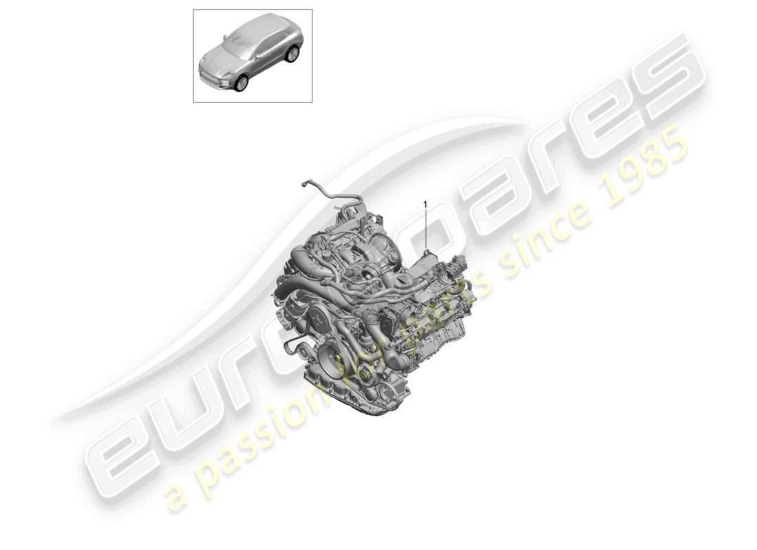 porsche 2021 (macan) replacement engine (complete) parts diagram