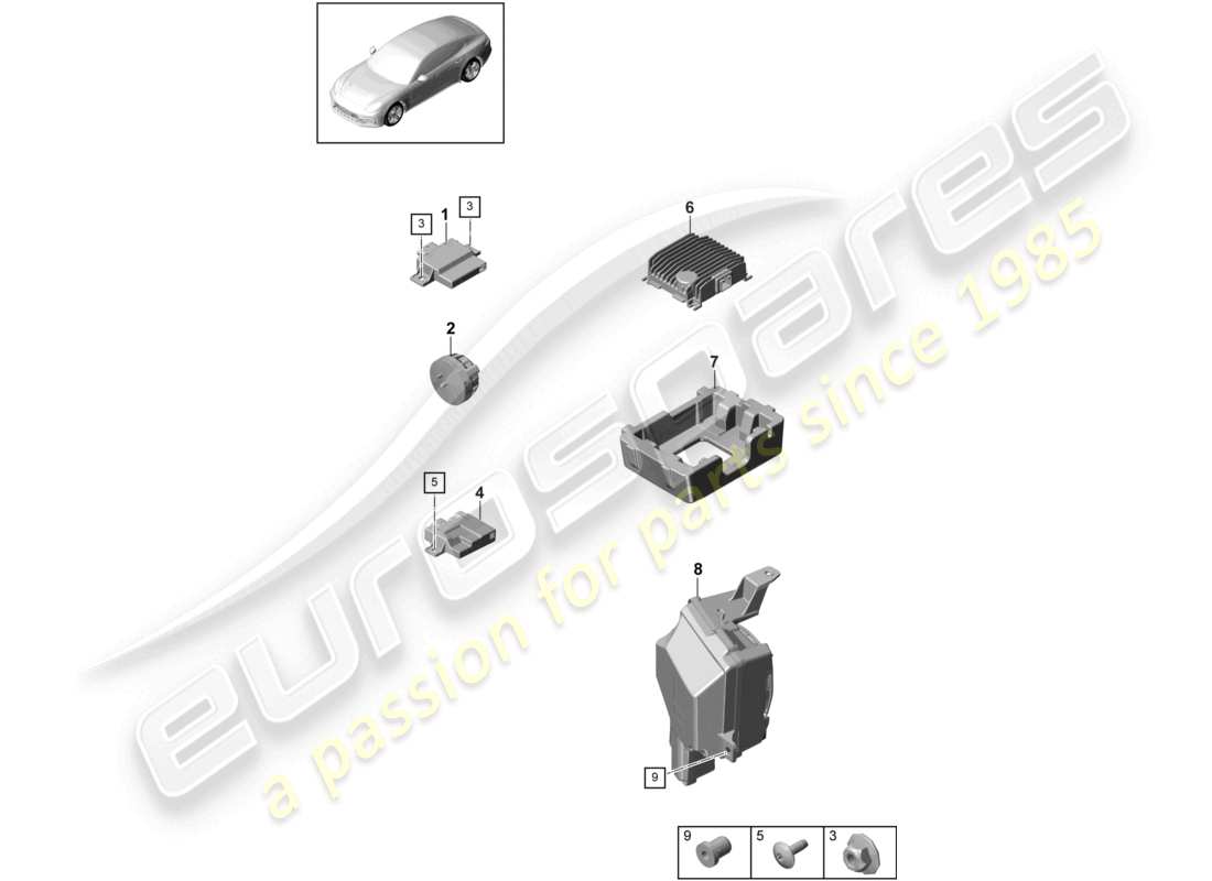 a part diagram from the porsche panamera parts catalogue