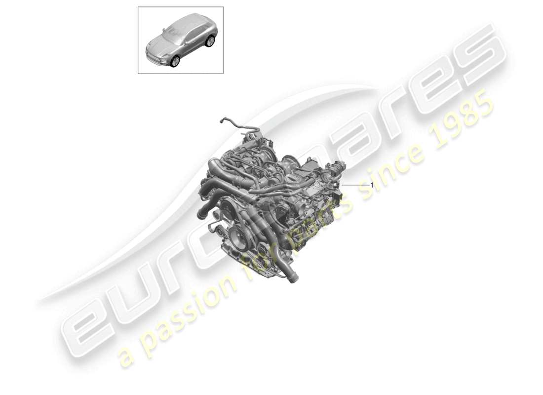 porsche 2021 (macan) replacement engine (complete) part diagram