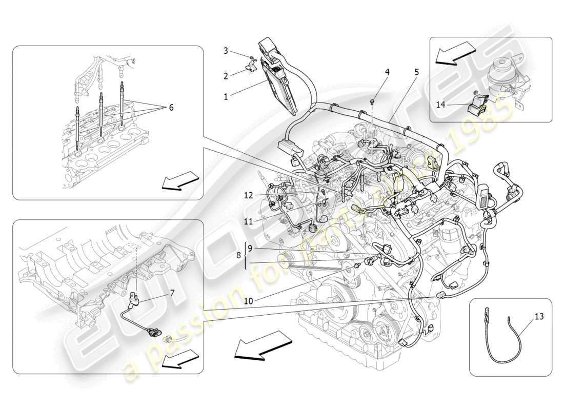 a part diagram from the Maserati Ghibli (2015) parts catalogue
