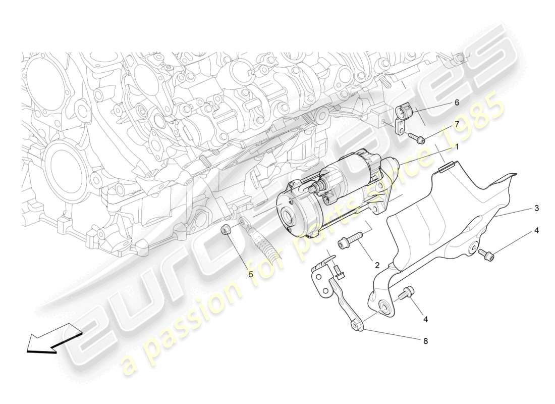 maserati levante modena s (2022) electronic control: engine ignition part diagram