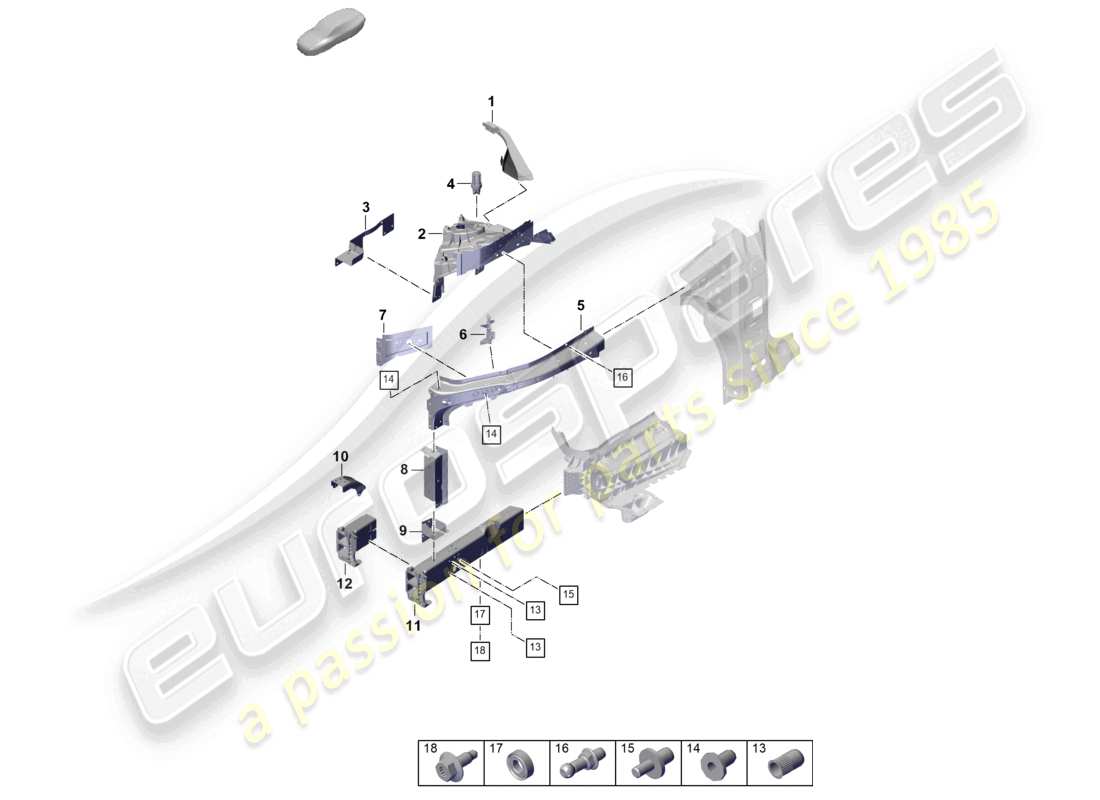 VIEW PARTS DIAGRAMS FROM THE PORSCHE CAYENNE PARTS CATALOGUE a part diagram from the porsche cayenne parts catalogue