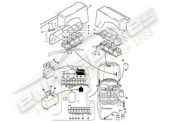 a part diagram from the aston martin v8 volante parts catalogue