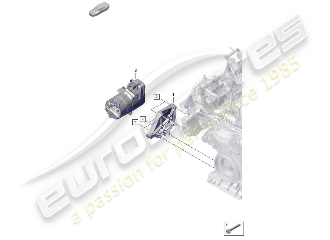 porsche 2026 (cayenne e3 pa) poly-v-belt fasteners parts diagram