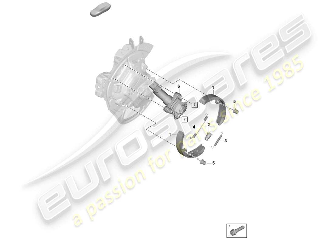 porsche 2026 (panamera 976) parking brake part diagram