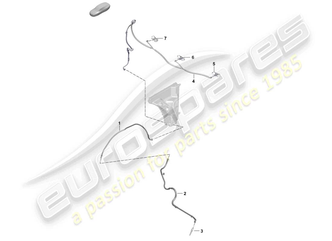 porsche 2026 (panamera 976) hose line for washer water front part diagram