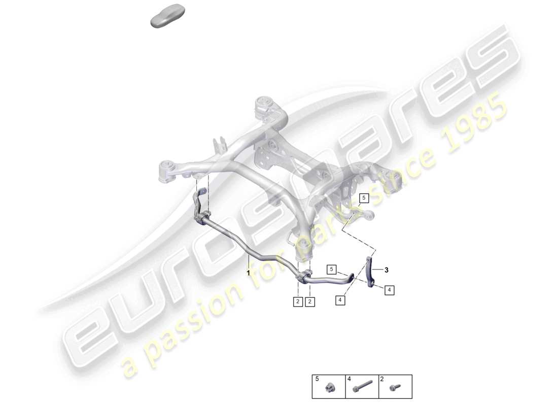 porsche 2026 (cayenne e3 pa) anti-roll bar rear axle parts diagram