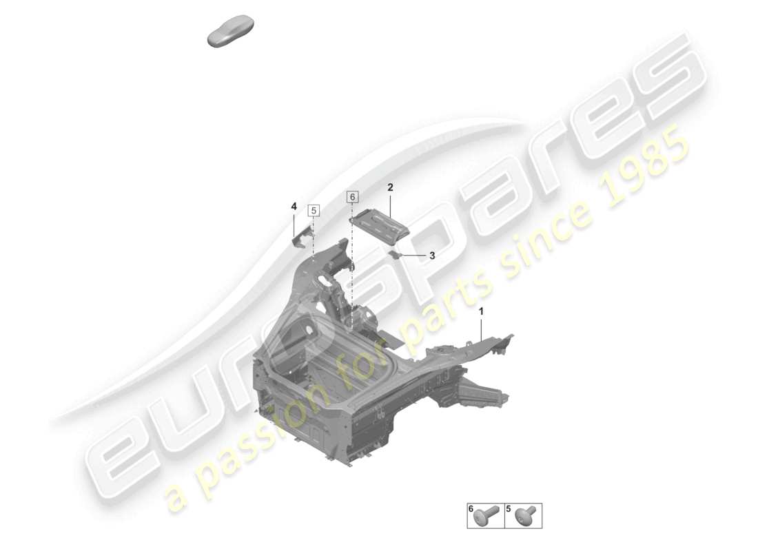 porsche 2020 (992-1 turbo / s) front end (complete) part diagram