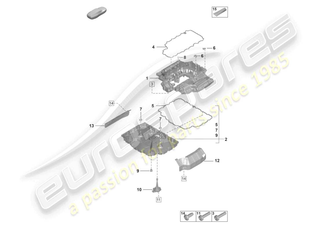 porsche 2020 (992-1 turbo / s) oil sump part diagram