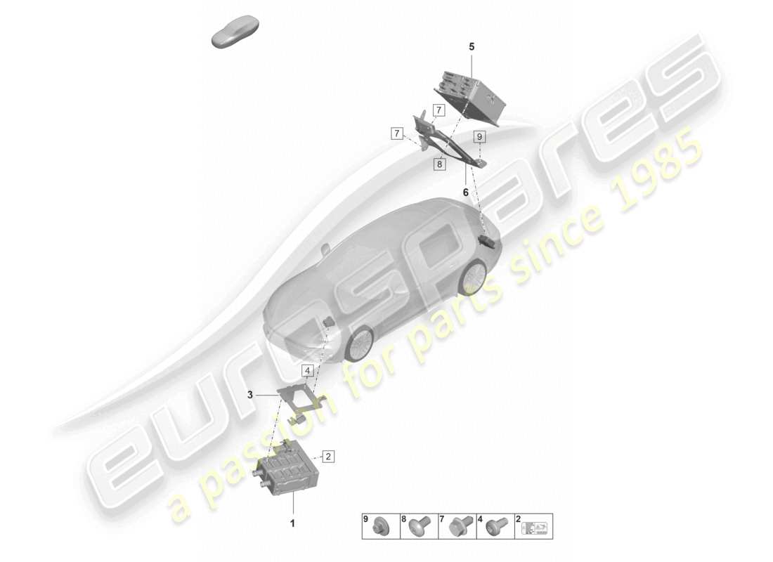 porsche 2023 (panamera 971-2) high-voltage heating (ptc) charger for high-voltage battery part diagram