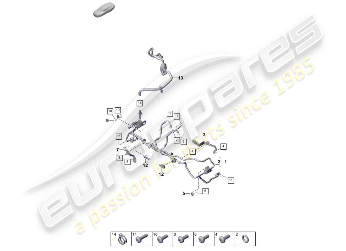 porsche 2025 (panamera 976) breather line tank ventilation part diagram