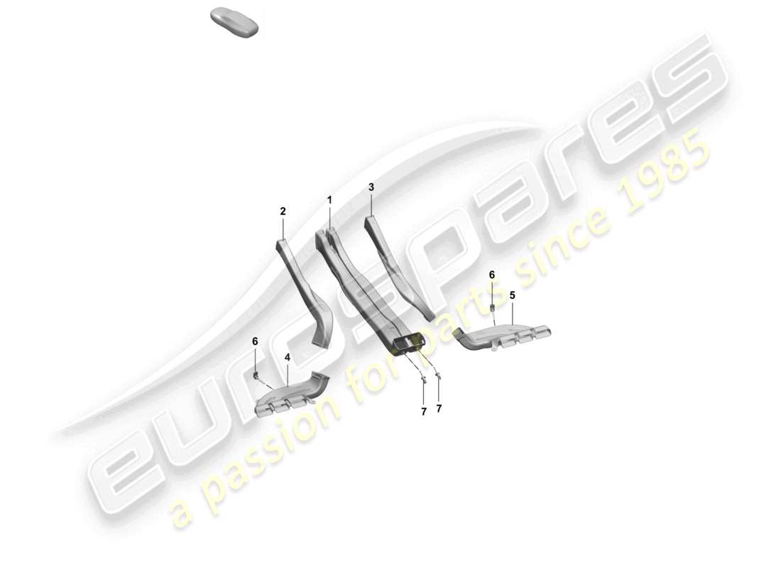 porsche 2025 (macan-e) air guide centre console parts diagram