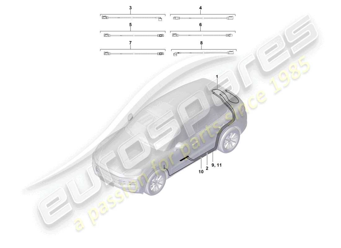 a part diagram from the porsche cayenne parts catalogue