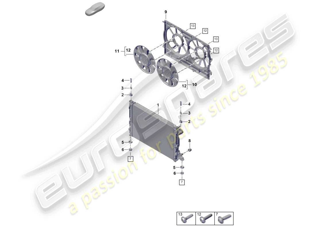 a part diagram from the porsche cayenne parts catalogue