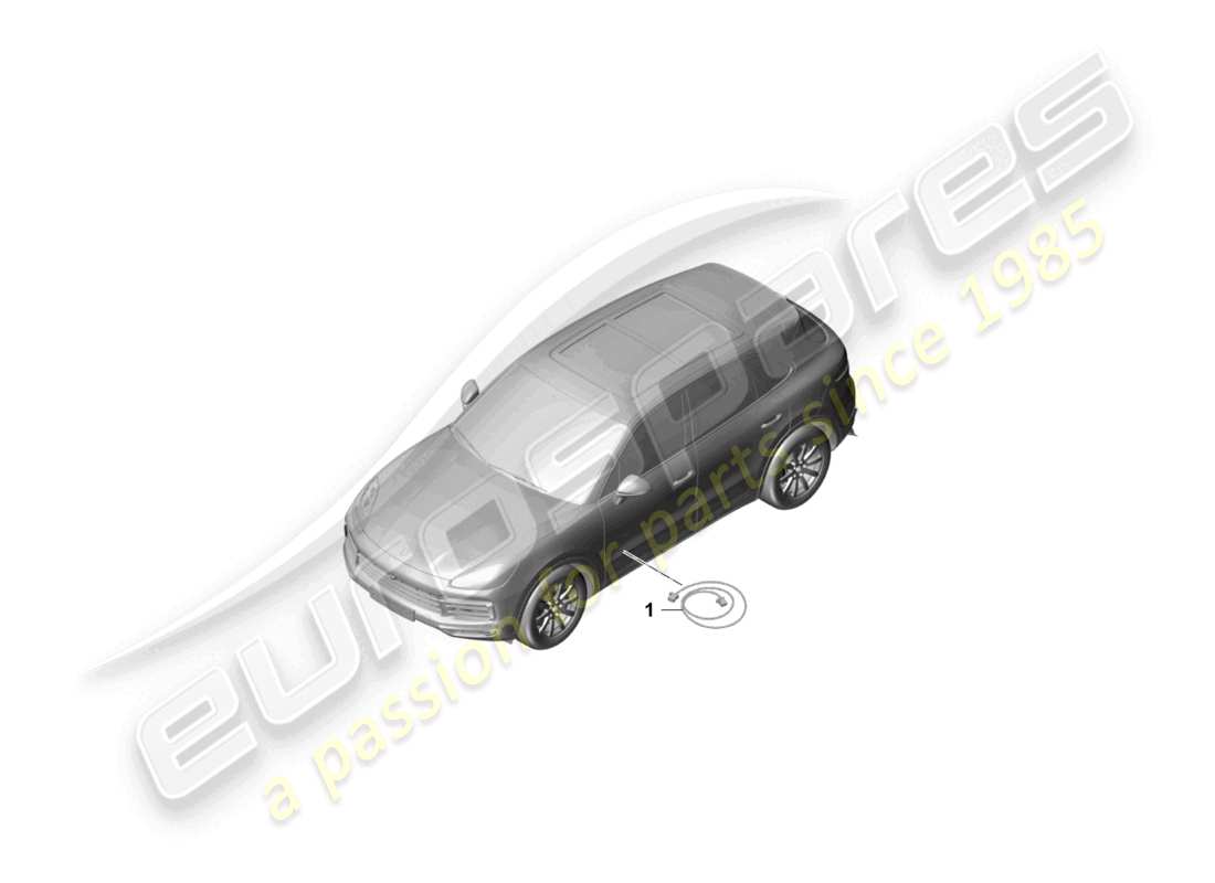 a part diagram from the porsche cayenne parts catalogue