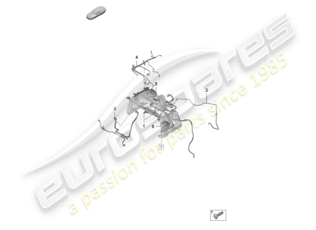 a part diagram from the porsche 992 parts catalogue