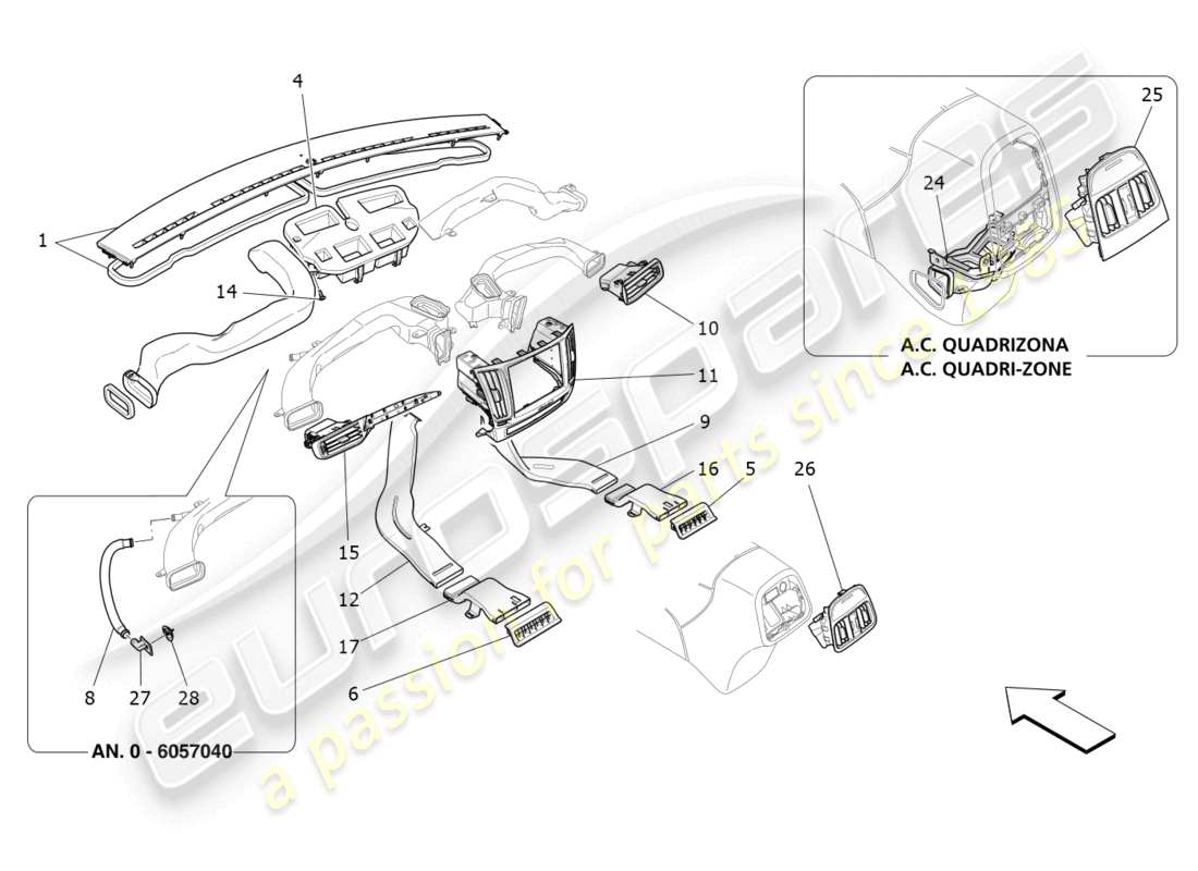 a part diagram from the Maserati Levante GT (2022) parts catalogue