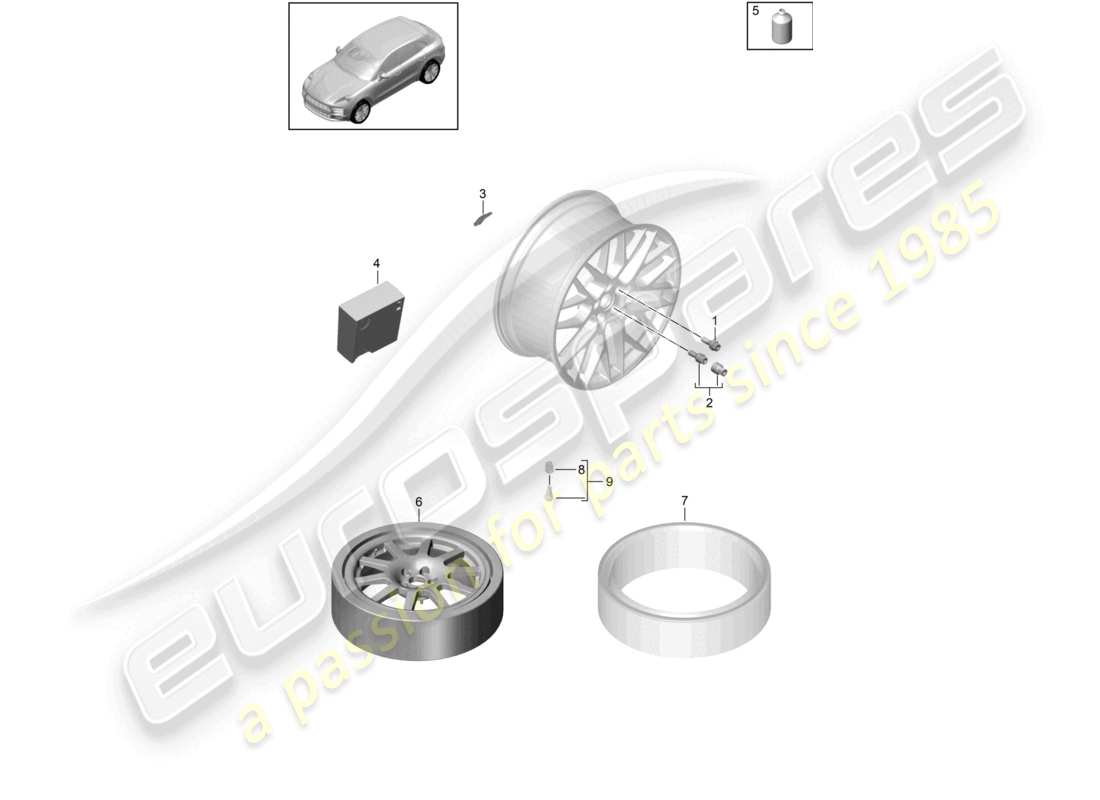 porsche 2021 (macan) individual parts part diagram