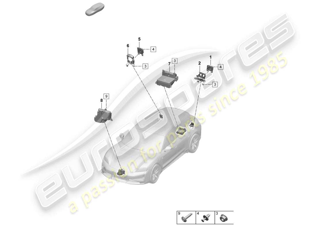porsche 2025 (taycan 9j1-2) engine sound system parts diagram
