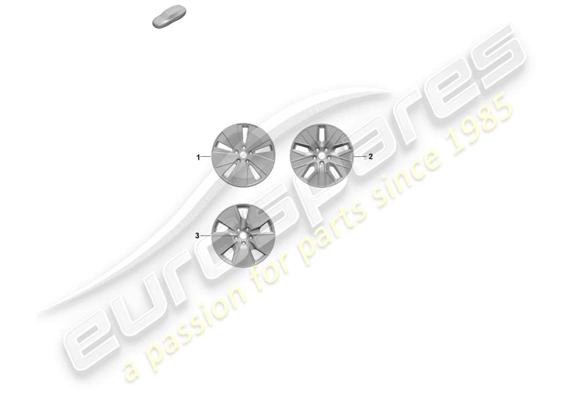 porsche 2024 (macan-e) alloy wheel part diagram
