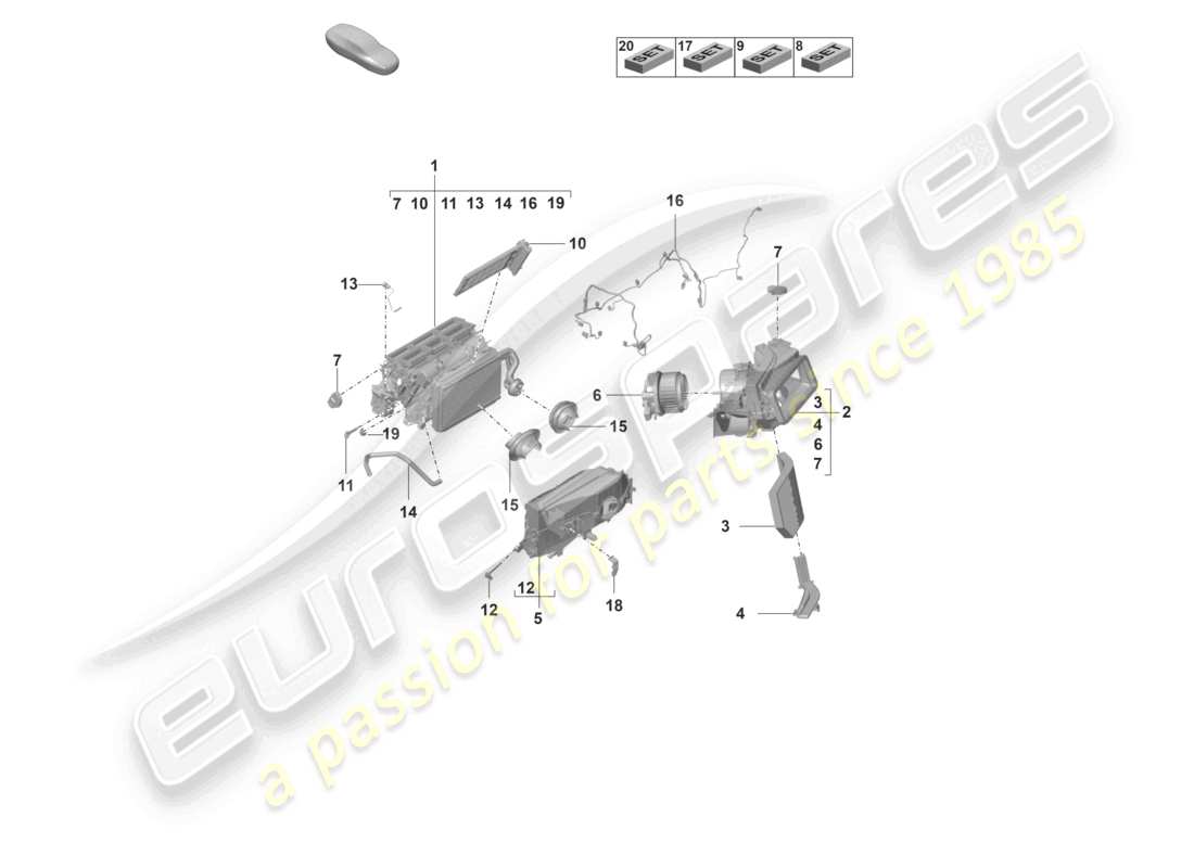 part diagram containing part number pab820511c