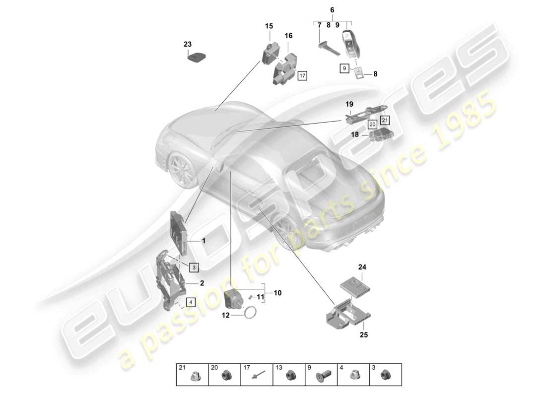 VIEW PARTS DIAGRAMS FROM THE PORSCHE BOXSTER PARTS CATALOGUE a part diagram from the porsche boxster parts catalogue