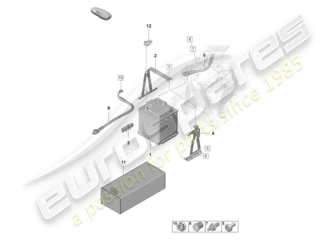 VIEW PARTS DIAGRAMS FROM THE PORSCHE TAYCAN PARTS CATALOGUE a part diagram from the porsche taycan parts catalogue