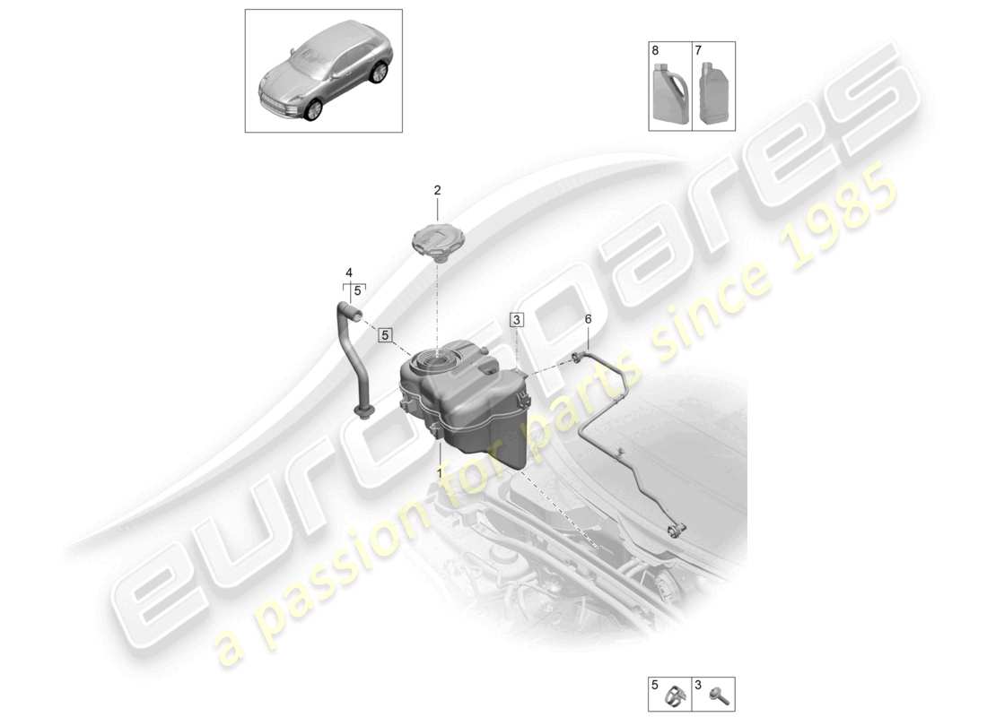 a part diagram from the porsche macan parts catalogue
