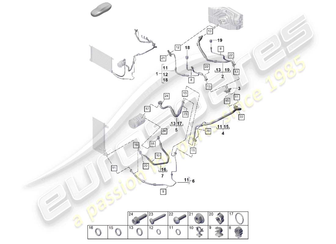 VIEW PARTS DIAGRAMS FROM THE PORSCHE CAYENNE PARTS CATALOGUE a part diagram from the porsche cayenne parts catalogue
