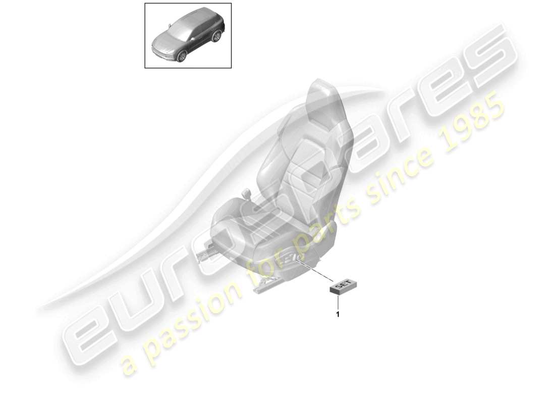 VIEW PARTS DIAGRAMS FROM THE PORSCHE CAYENNE PARTS CATALOGUE a part diagram from the porsche cayenne parts catalogue