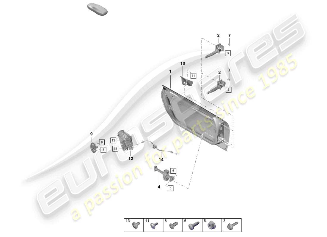 a part diagram from the porsche cayman parts catalogue