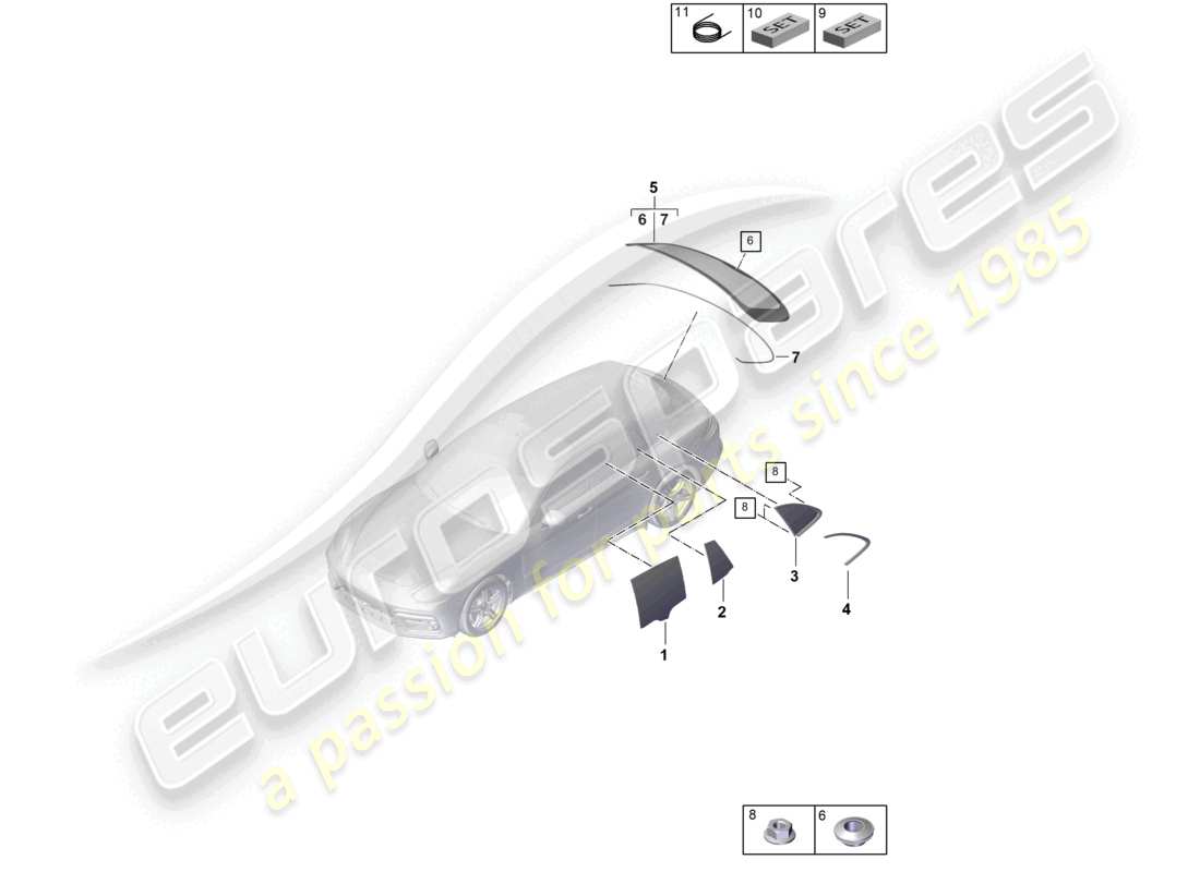 VIEW PARTS DIAGRAMS FROM THE PORSCHE PANAMERA PARTS CATALOGUE a part diagram from the porsche panamera parts catalogue