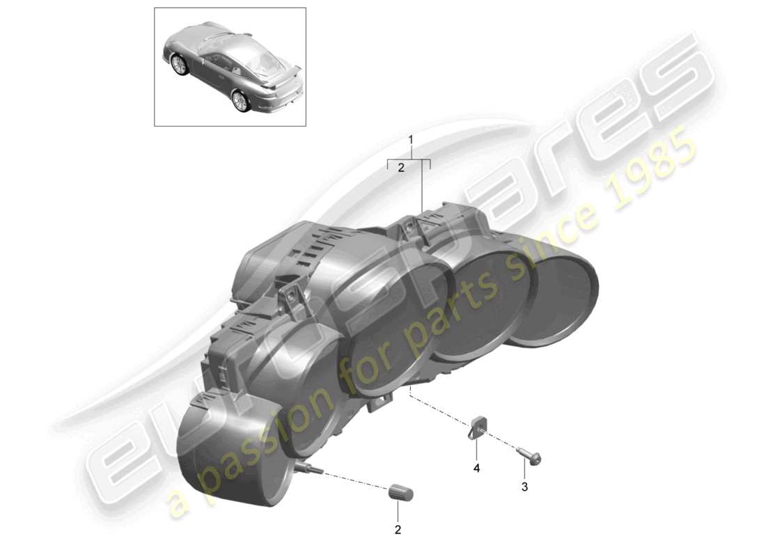 a part diagram from the porsche 991 parts catalogue