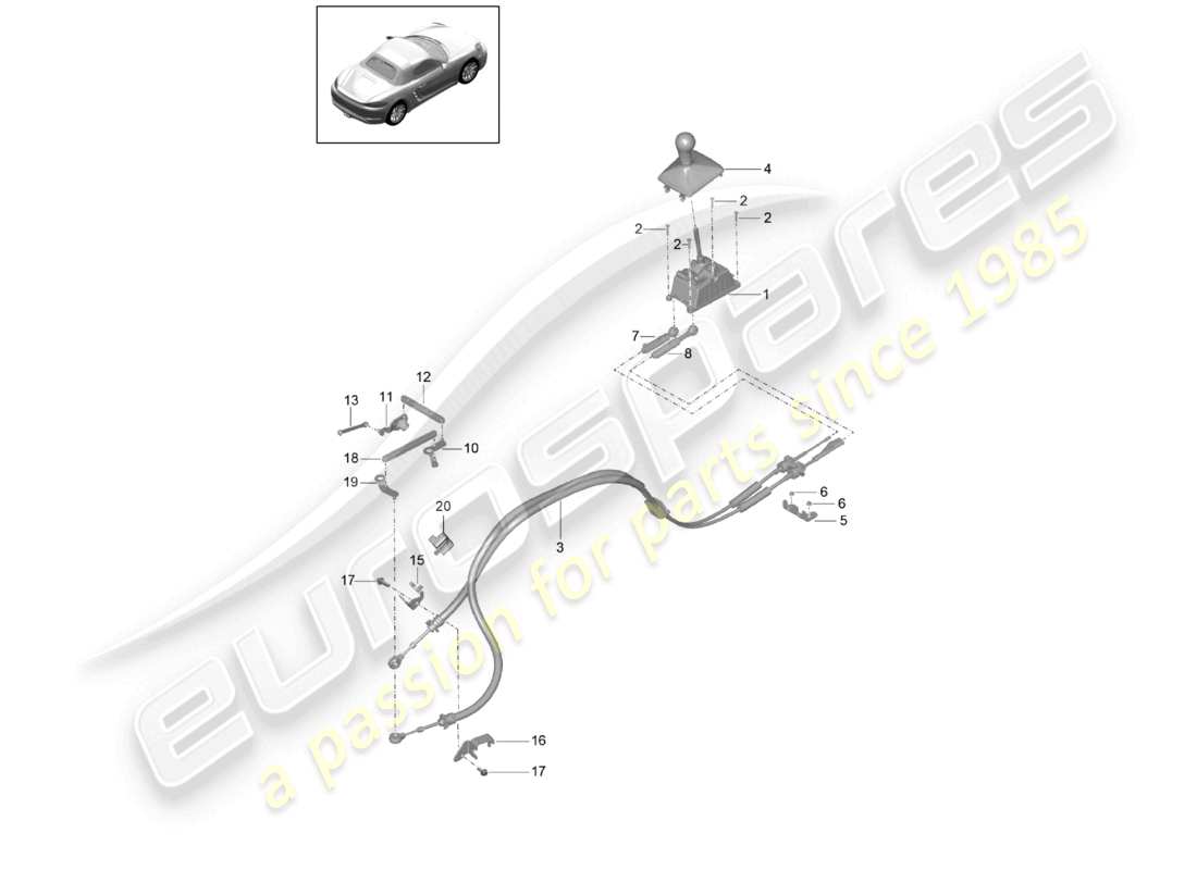 VIEW PARTS DIAGRAMS FROM THE PORSCHE BOXSTER PARTS CATALOGUE a part diagram from the porsche boxster parts catalogue