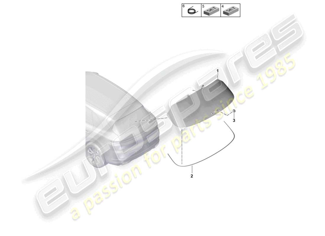 VIEW PARTS DIAGRAMS FROM THE PORSCHE CAYENNE PARTS CATALOGUE a part diagram from the porsche cayenne parts catalogue
