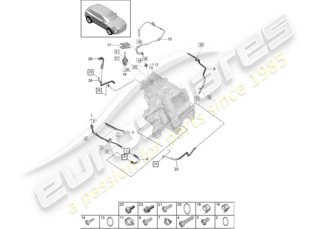 a part diagram from the porsche macan parts catalogue