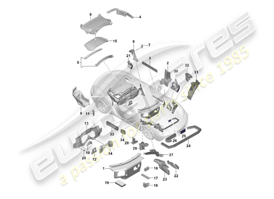 a part diagram from the porsche boxster parts catalogue